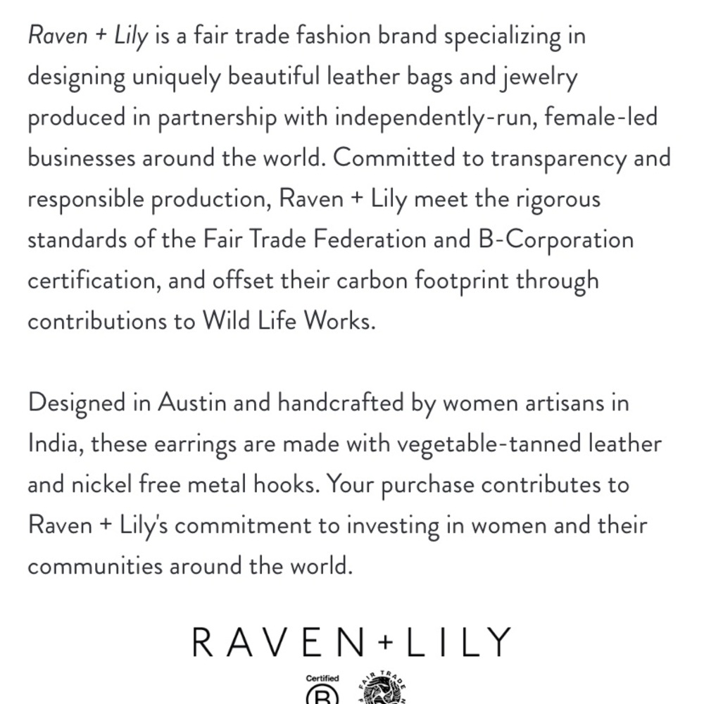 Leather Teardrop Earrings - Picture 13 of 14